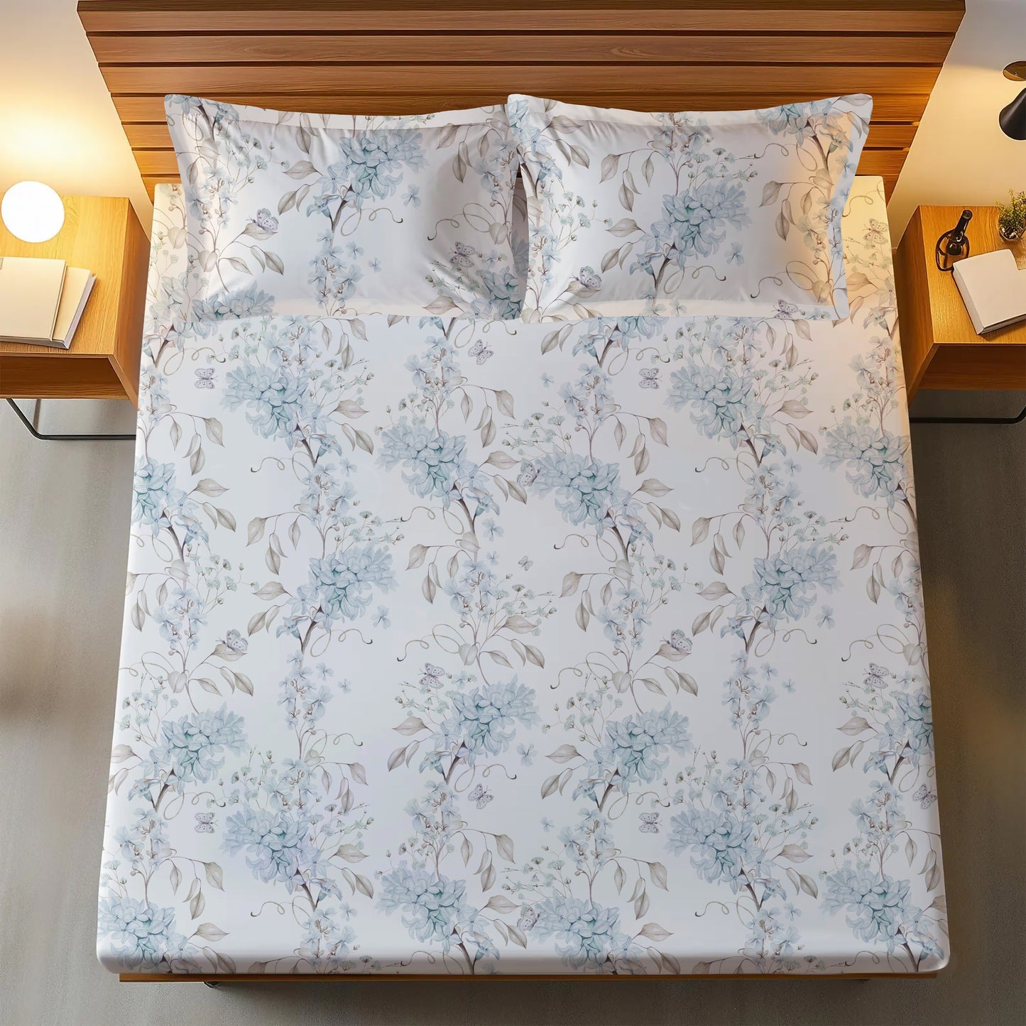Prakosh - 200 TC Percale Printed Flat Set