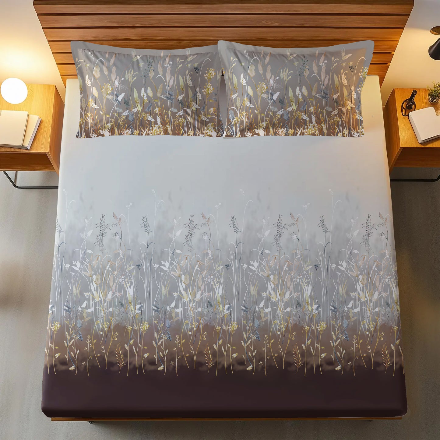 Kora Kaagaz - 300 TC Sateen Printed Flat Set