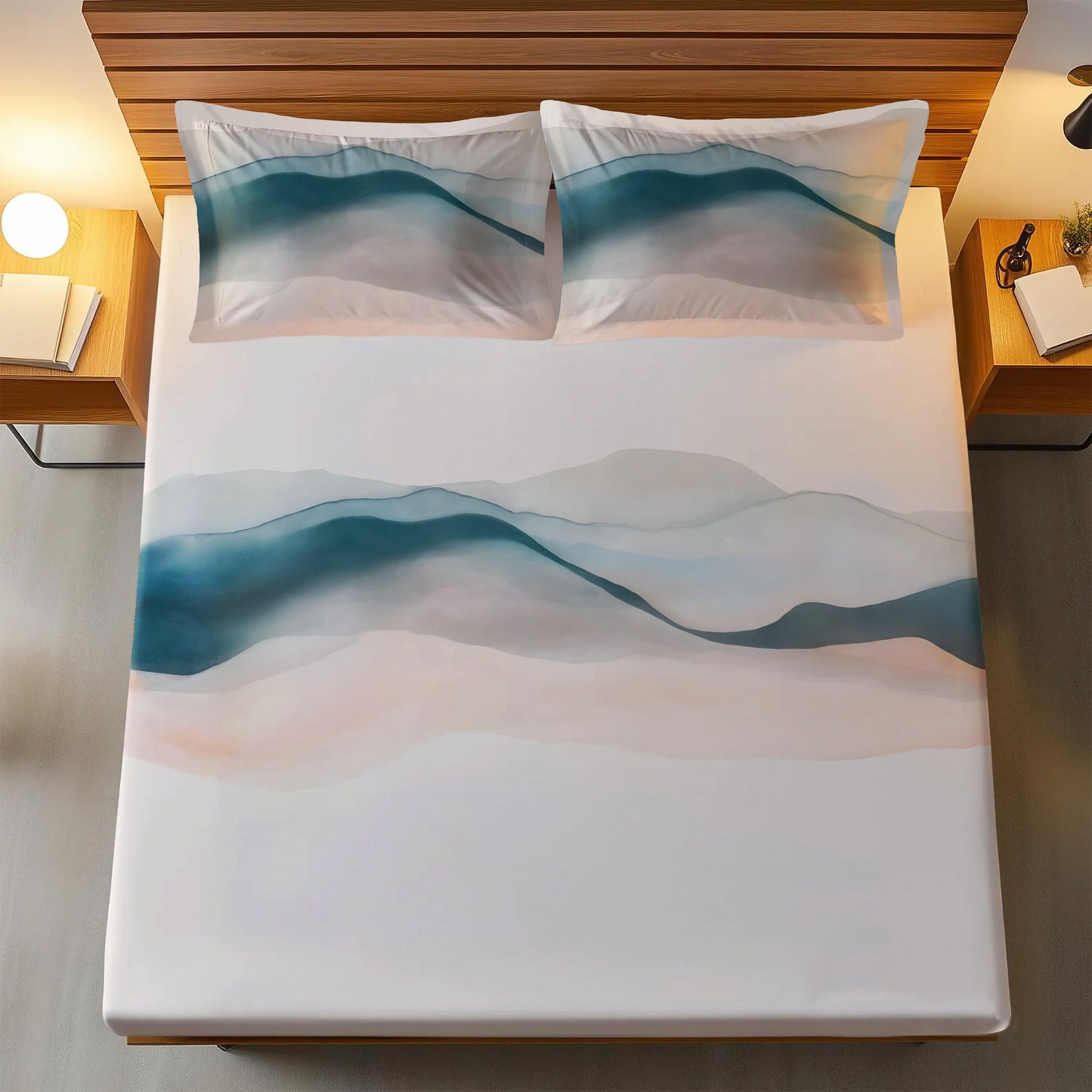 Madhur Saanjh - 200 TC Percale Printed Flat Set