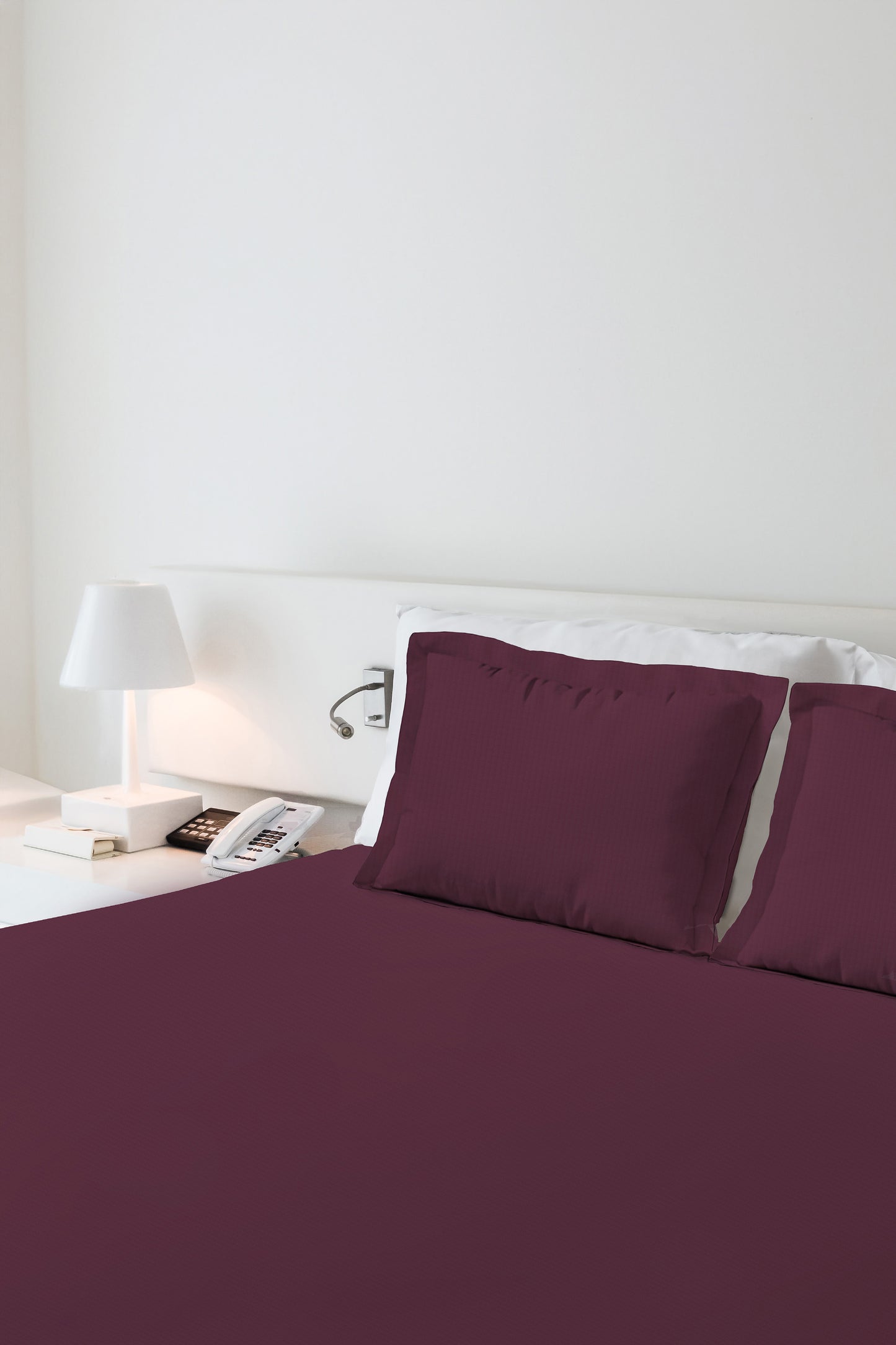 Maroon Dusk: Wine Sateen Bedsheet