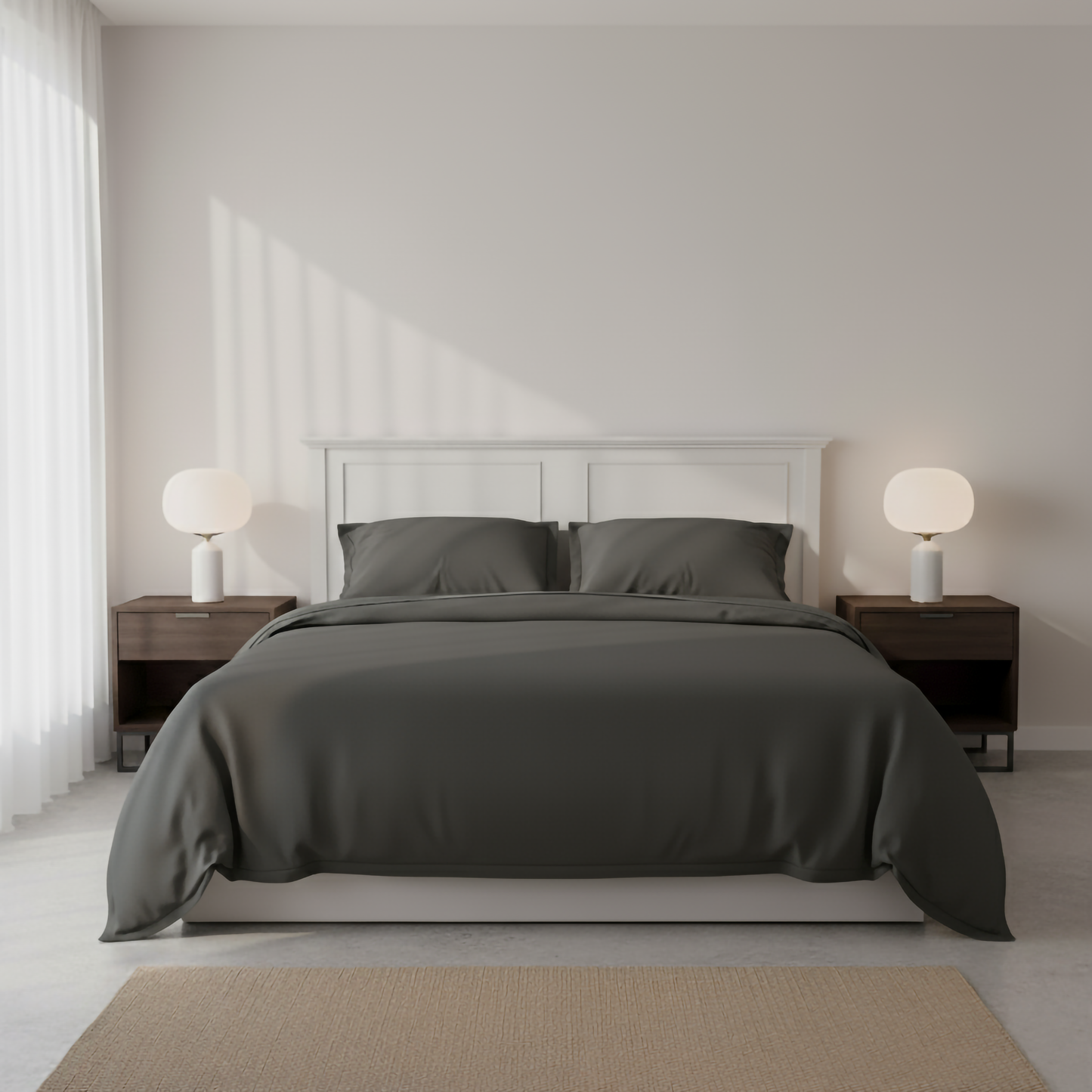Midnight Velvet: King Size Sateen Bedsheet