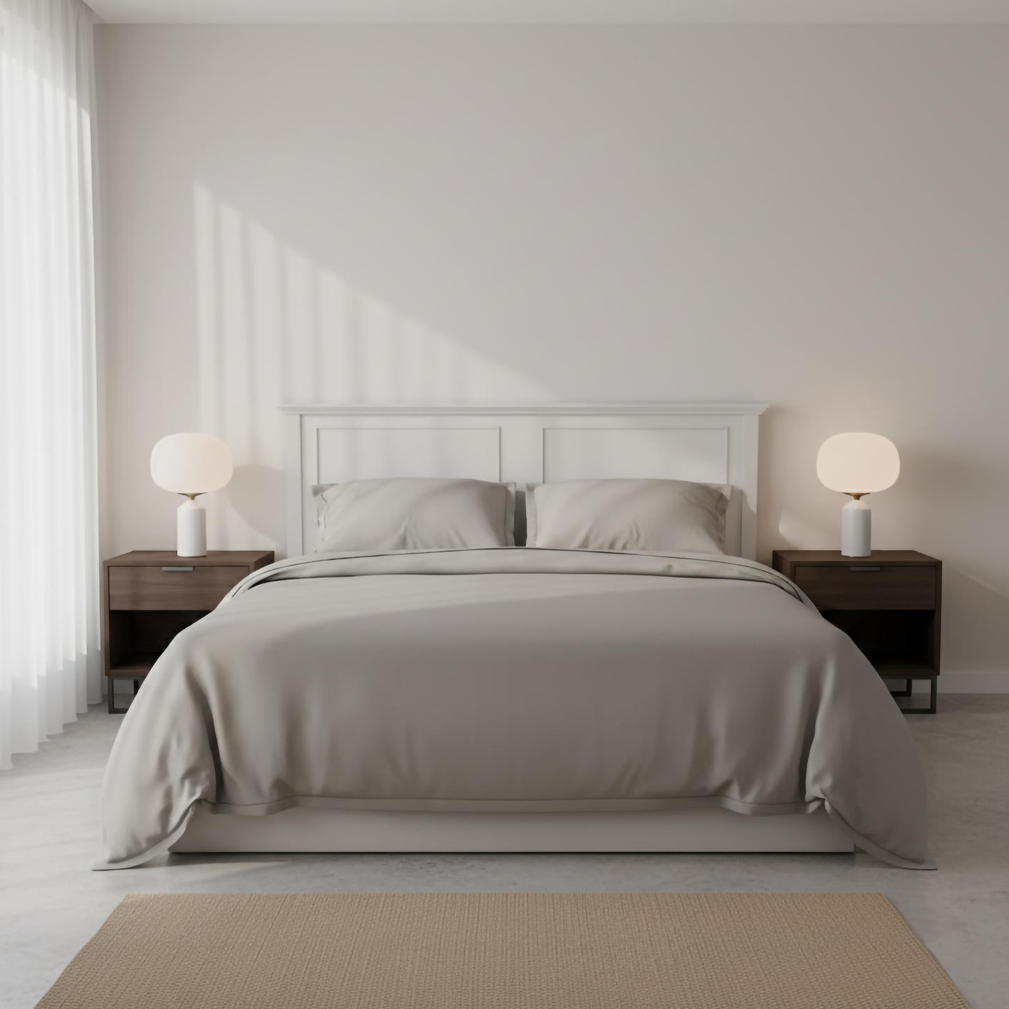 Lunar Shimmer: King Size Sateen Bedsheet