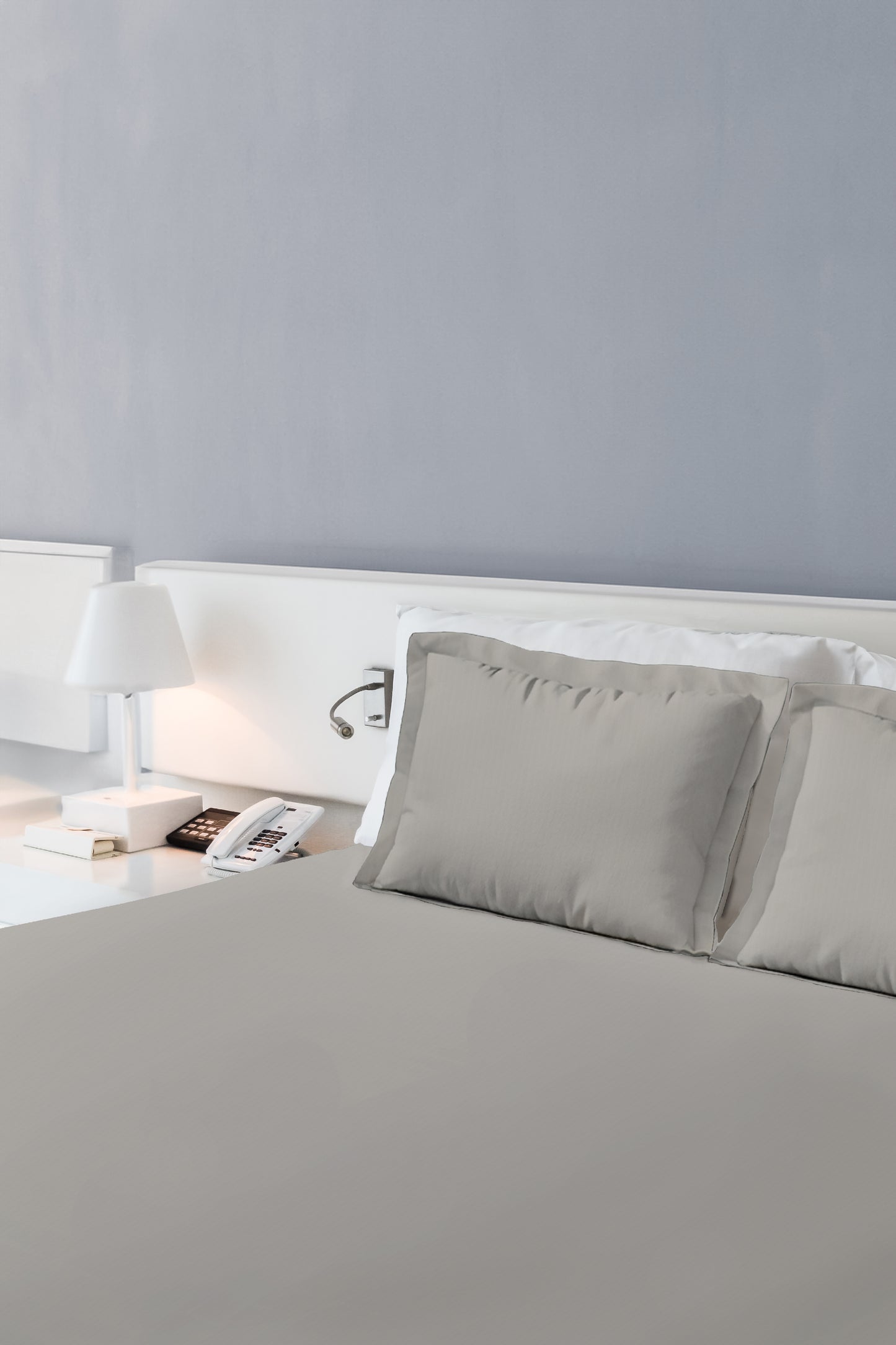 Lunar Shimmer bedsheet - silver grey 300 TC cotton
Moonlit silver bedsheet - king size cotton satin
Cool-toned satin cotton bedsheet with pillow covers
