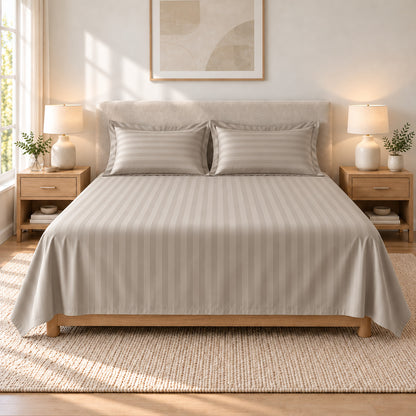 Dreamscape Woven — 300 TC Cotton Sateen Bedsheet Set