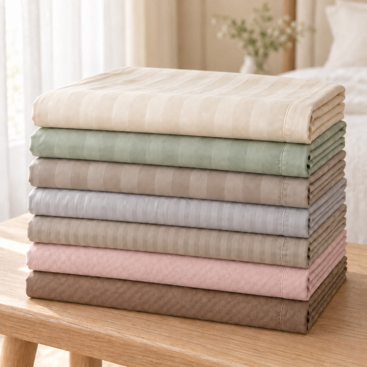 Dreamscape Woven — 300 TC Cotton Sateen Bedsheet Set