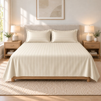 Dreamscape Woven — 300 TC Cotton Sateen Bedsheet Set
