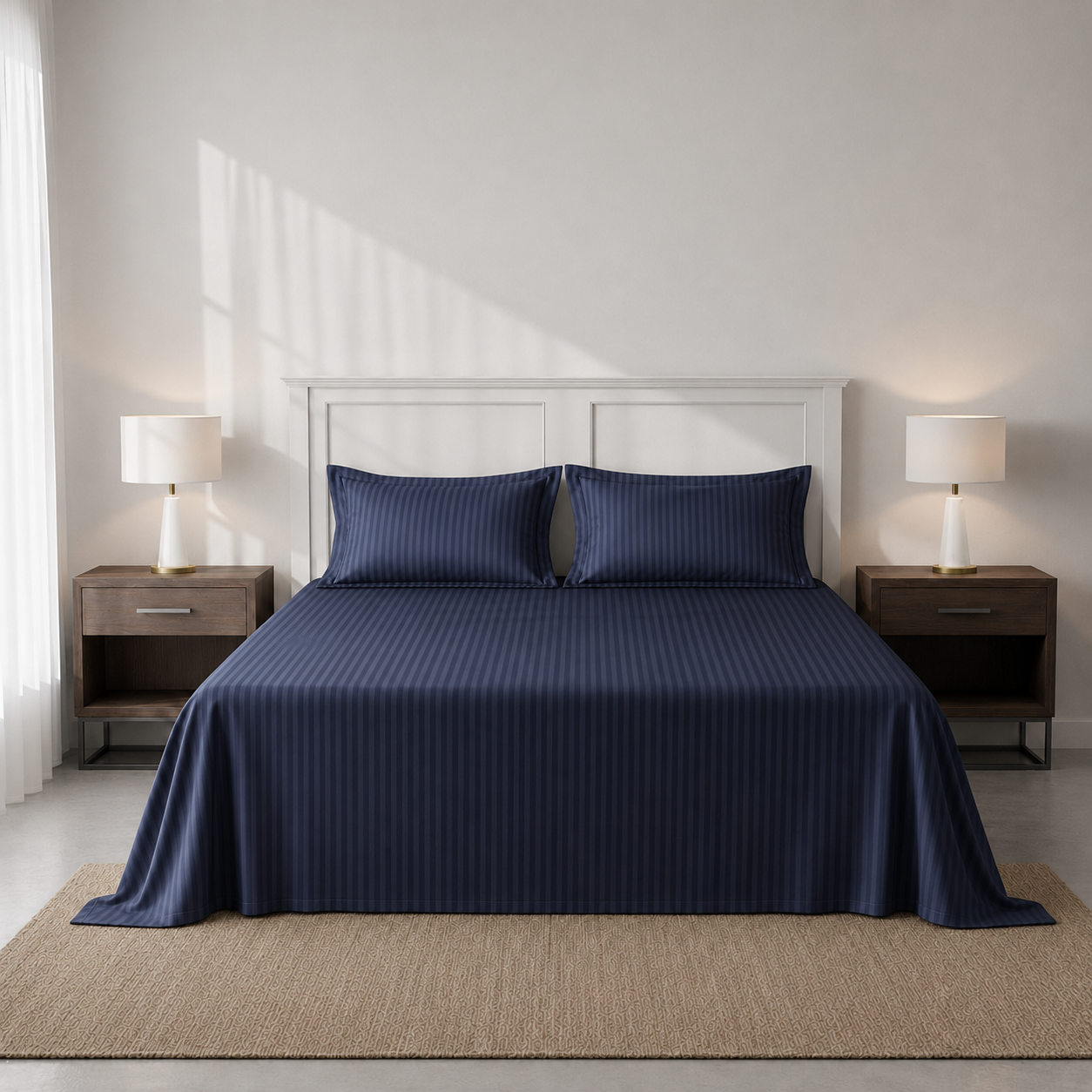 Dreamscape Woven Dobby – 300 TC Sateen Bedsheet Set