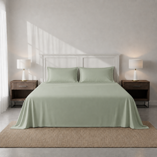 Meadow Dew: King Size Sateen Bedsheet
