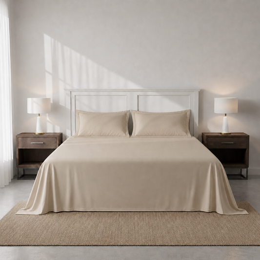 Sandhaze: King Size Sateen Bedsheet