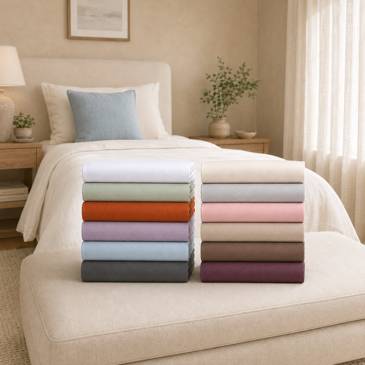 Dreamscape – 300 TC King Sized Sateen Bedsheet Set