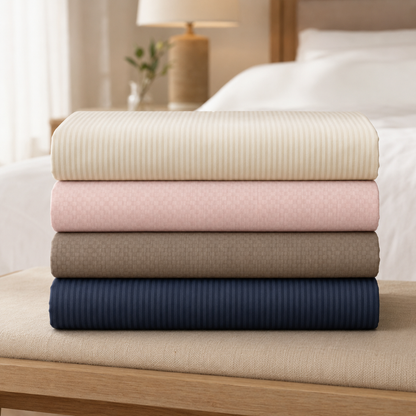 Dreamscape Woven Dobby – 300 TC Sateen Bedsheet Set