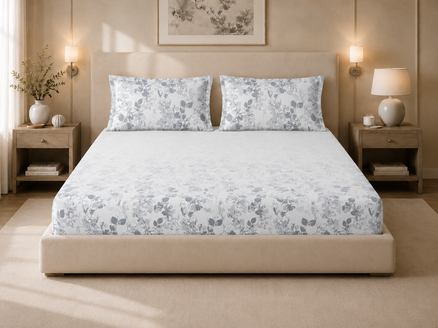 Neer Viraasat - 300 TC Sateen Printed Flat Set