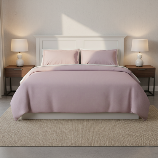 Blush Thread: King Size Dobby Weave Bedsheet