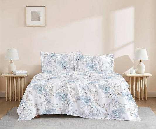 Prakosh - 200 TC Percale Printed Flat Set