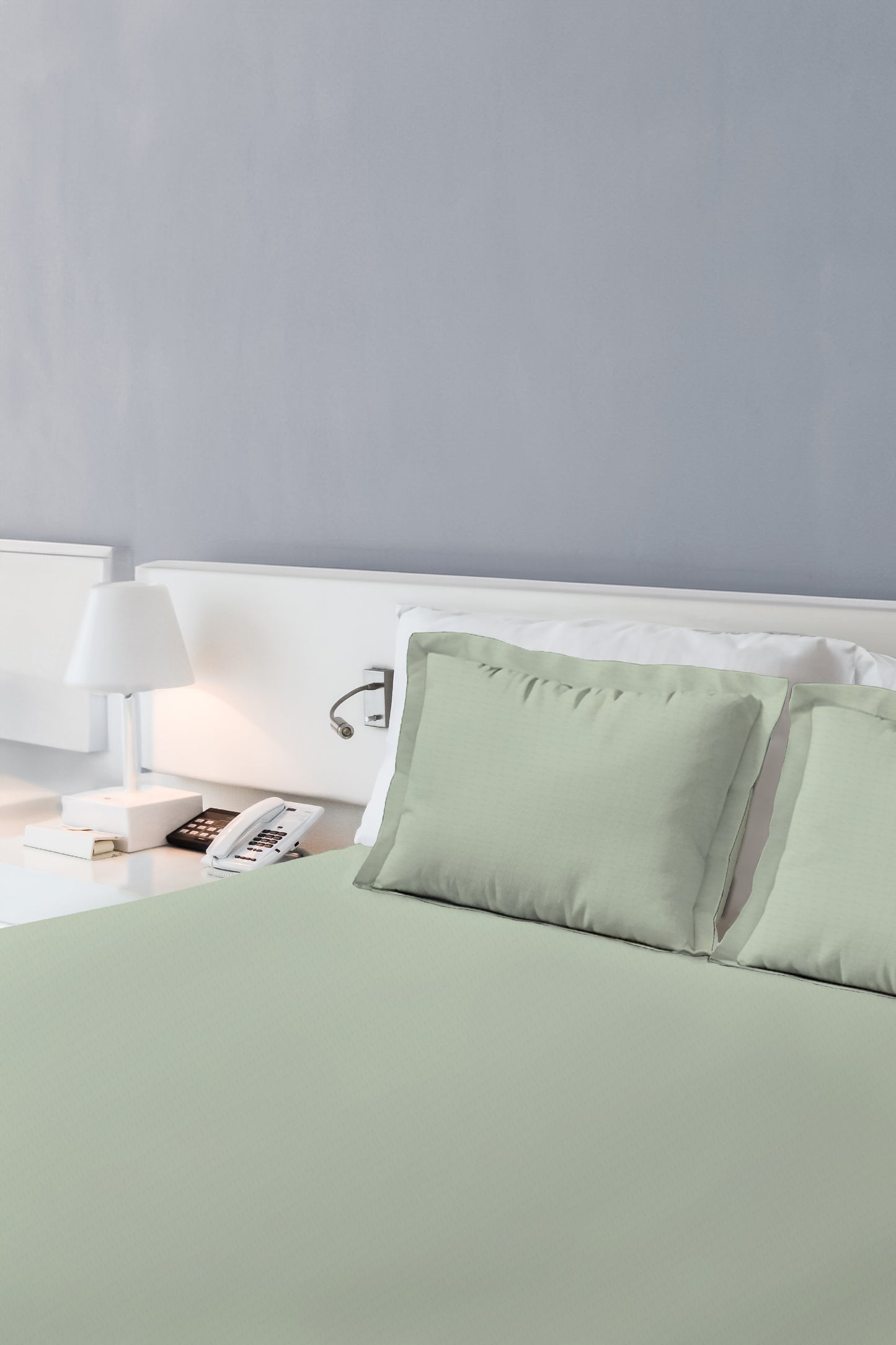 Meadow Dew bedsheet - tea green cotton satin
300 TC green bedsheet for king size bed
Nature-inspired bedsheet by Cloud Comfort