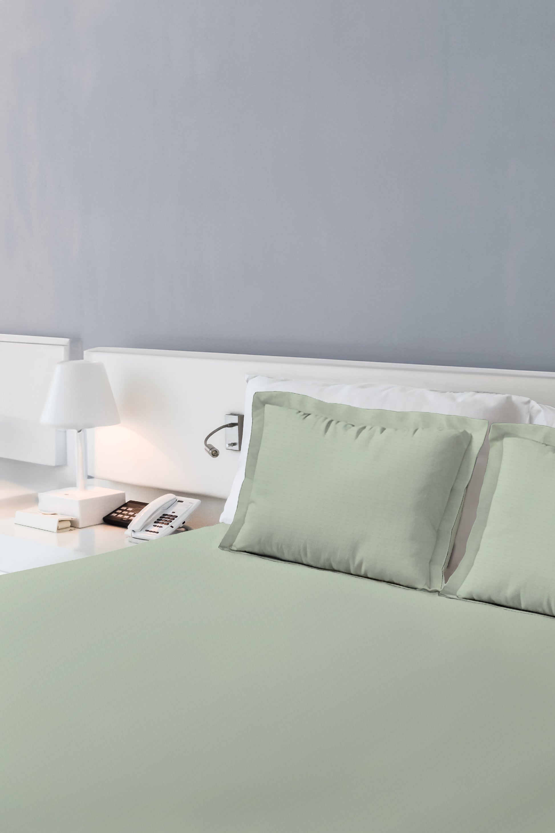 Meadow Dew bedsheet - tea green cotton satin
300 TC green bedsheet for king size bed
Nature-inspired bedsheet by Cloud Comfort