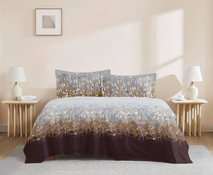 Kora Kaagaz - 300 TC Sateen Printed Flat Set