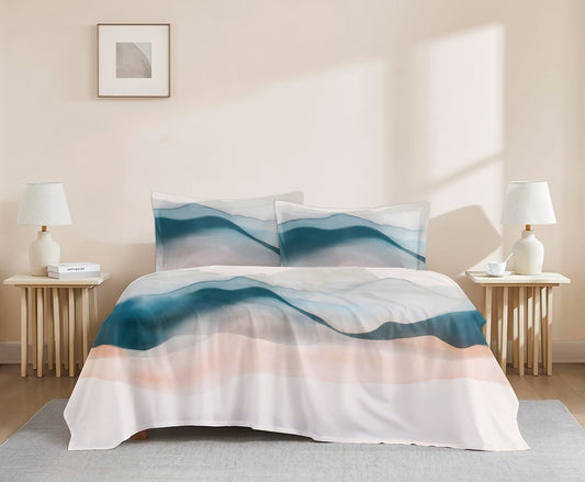 Madhur Saanjh - 200 TC Percale Printed Flat Set