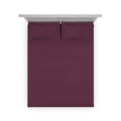 Maroon Dusk: Wine Sateen Bedsheet