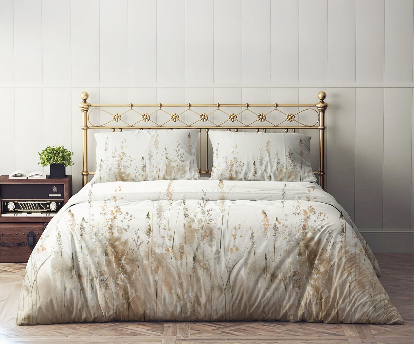 Komal Reva - 200 TC Percale Printed Flat Set
