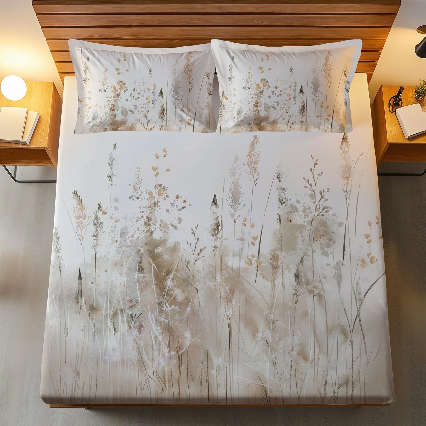 Komal Reva - 200 TC Percale Printed Flat Set