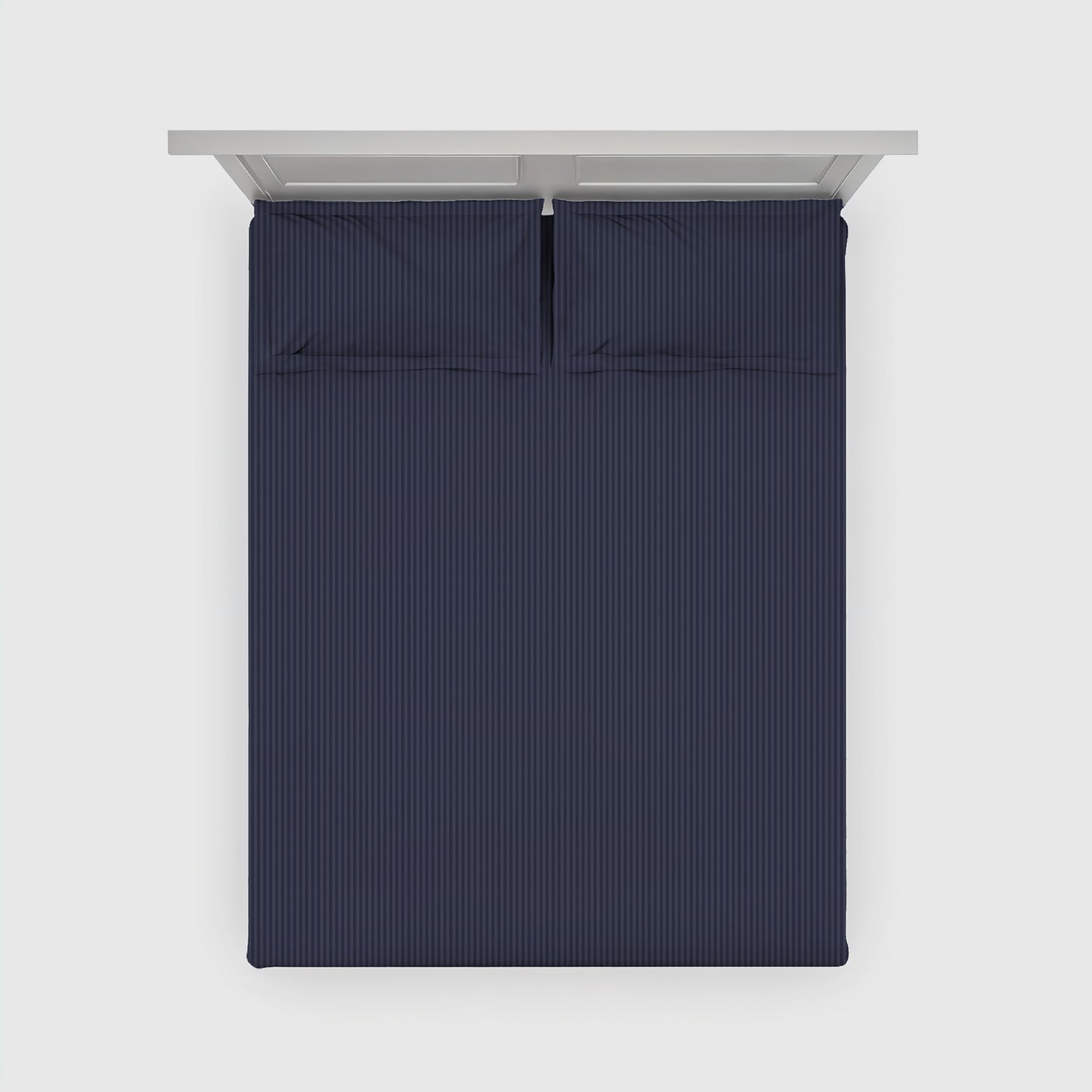 Midnight Line – King Size Stripe Weave Bedsheet