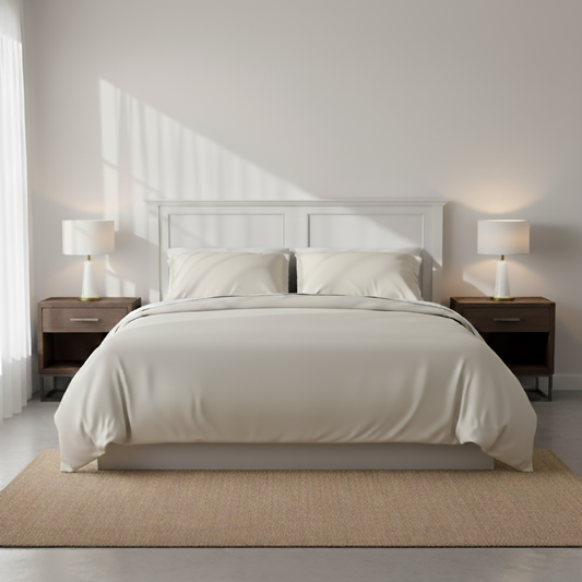 Vanilla Luxe: King Size Sateen Bedsheet