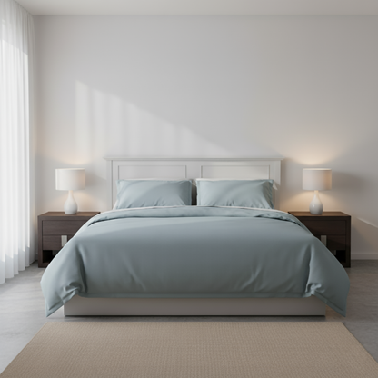Ocean Hush: King Size Sateen Bedsheet