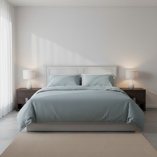 Ocean Hush: King Size Sateen Bedsheet
