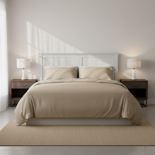 Sandhaze: King Size Sateen Bedsheet