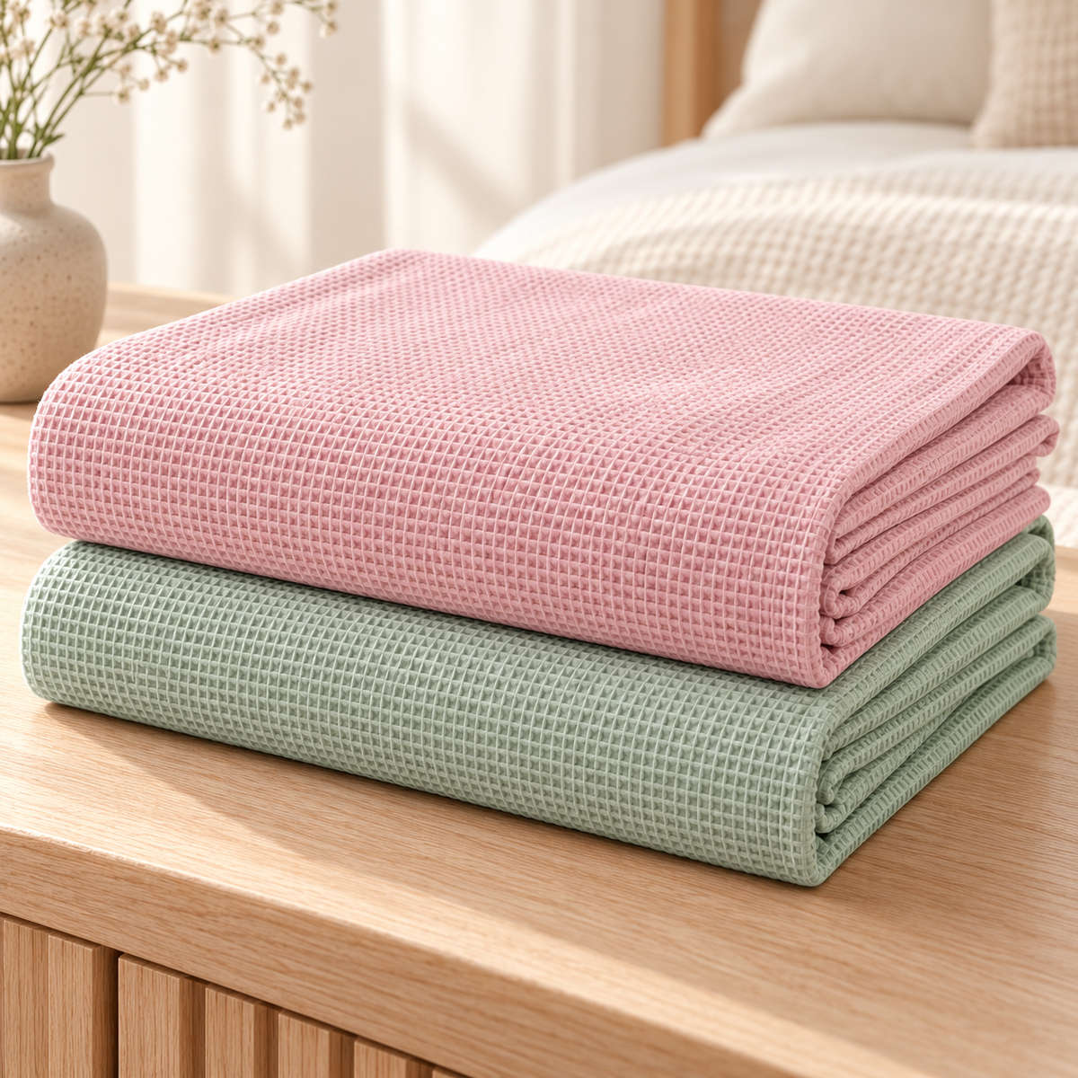 Nest Weave 100% Cotton Waffle Bedsheet Set – King Size